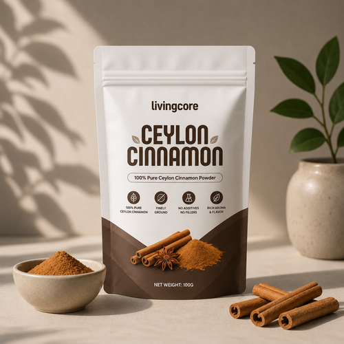 2. LivingCore Organic Ceylon Cinnamon Powder