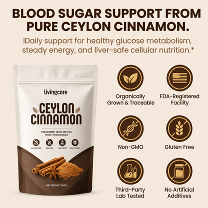 2. LivingCore Organic Ceylon Cinnamon Powder