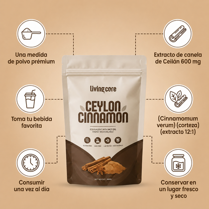 LivingCore® Canela de Ceilán Orgánica en Polvo