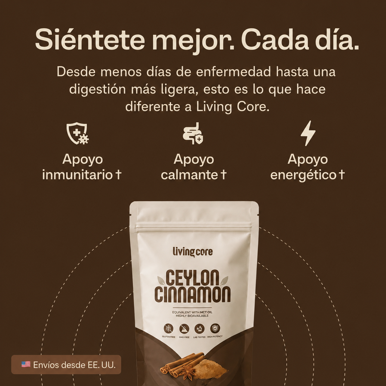 LivingCore® Canela de Ceilán Orgánica en Polvo