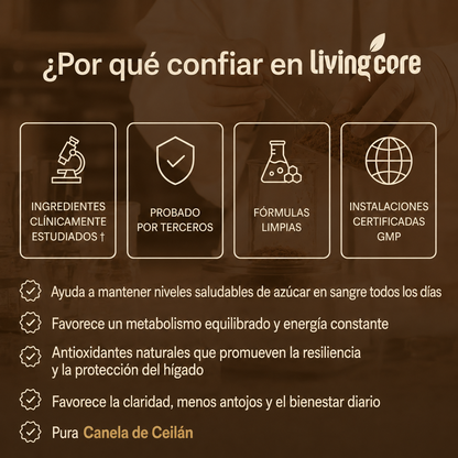 LivingCore® Canela de Ceilán Orgánica en Polvo