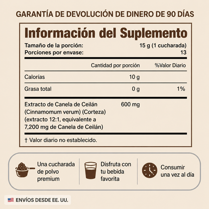 LivingCore® Canela de Ceilán Orgánica en Polvo