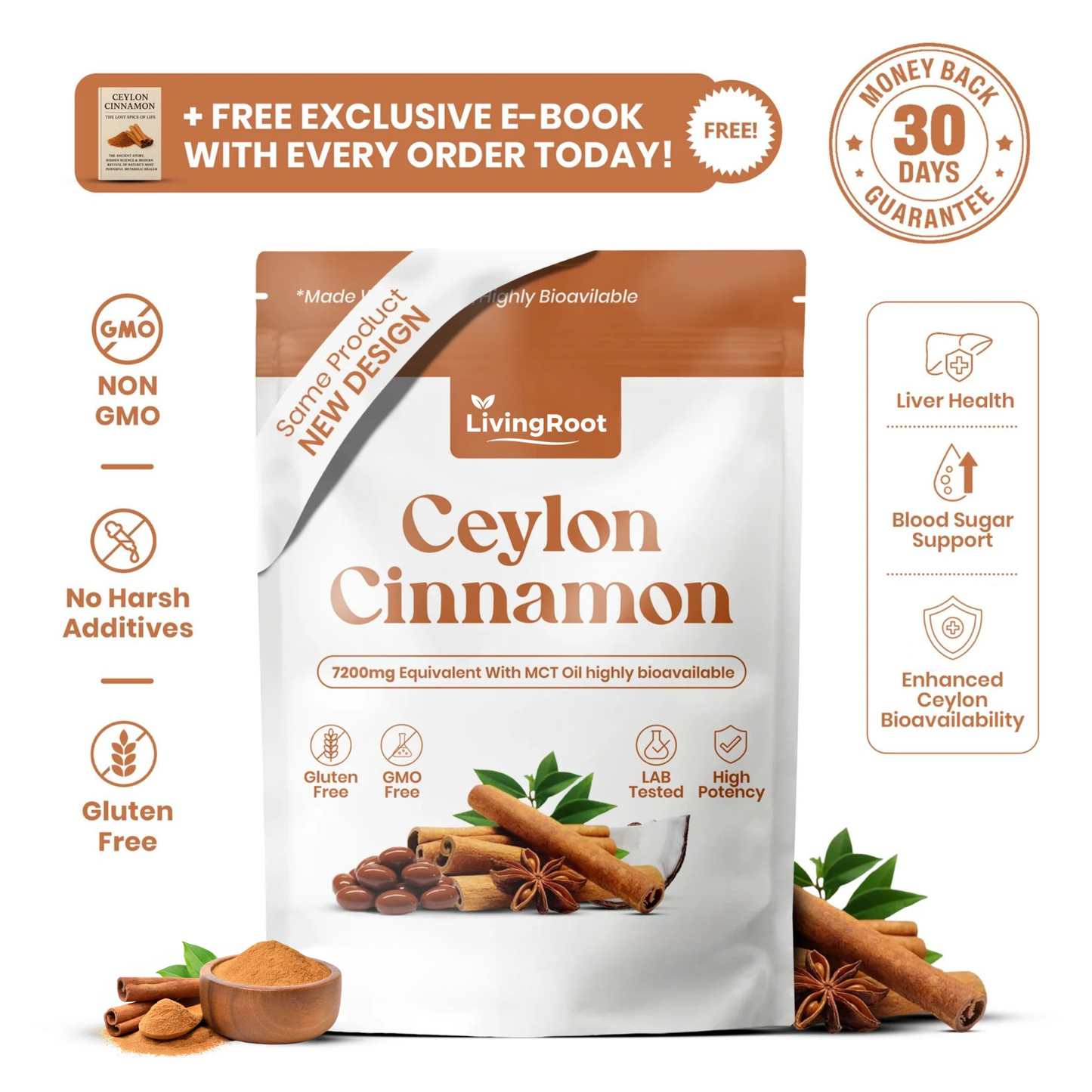 LivingRoot Organic Ceylon Cinnamon Powder